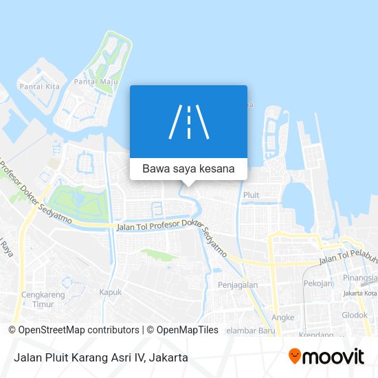 Peta Jalan Pluit Karang Asri IV