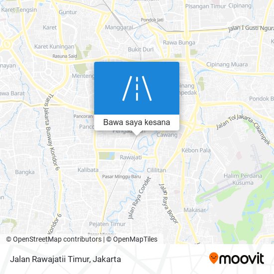 Peta Jalan Rawajatii Timur