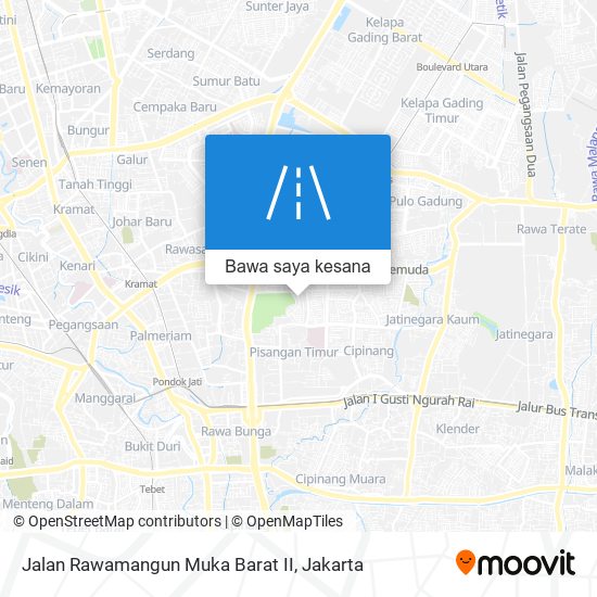 Peta Jalan Rawamangun Muka Barat II