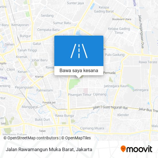 Peta Jalan Rawamangun Muka Barat