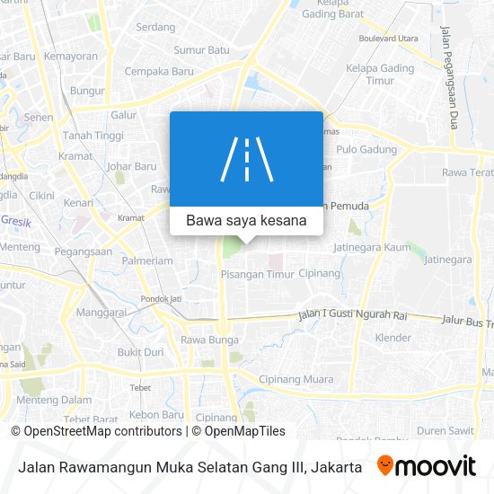 Peta Jalan Rawamangun Muka Selatan Gang III