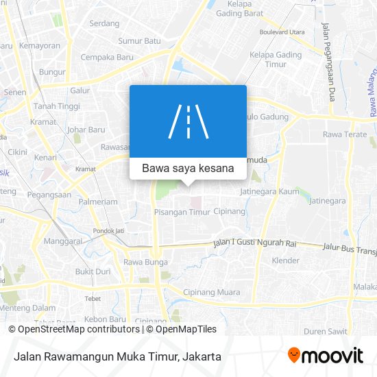 Peta Jalan Rawamangun Muka Timur