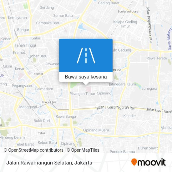 Peta Jalan Rawamangun Selatan
