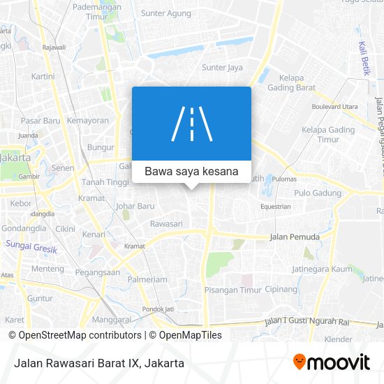 Peta Jalan Rawasari Barat IX