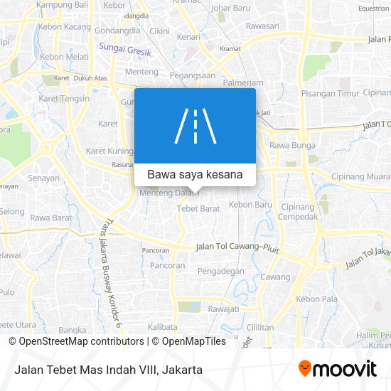 Peta Jalan Tebet Mas Indah VIII