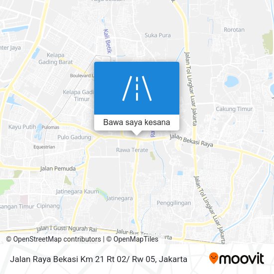 Peta Jalan Raya Bekasi Km 21 Rt 02/ Rw 05
