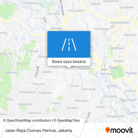Peta Jalan Raya Ciomas Permai