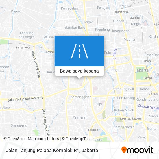 Peta Jalan Tanjung Palapa Komplek Rri