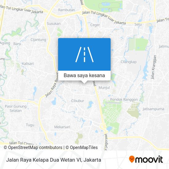 Peta Jalan Raya Kelapa Dua Wetan VI