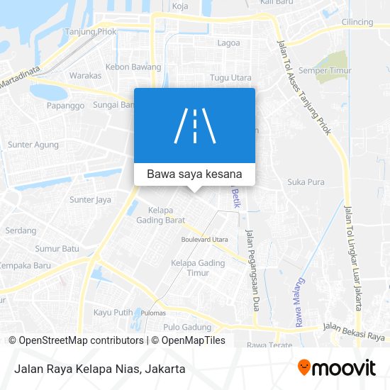 Peta Jalan Raya Kelapa Nias