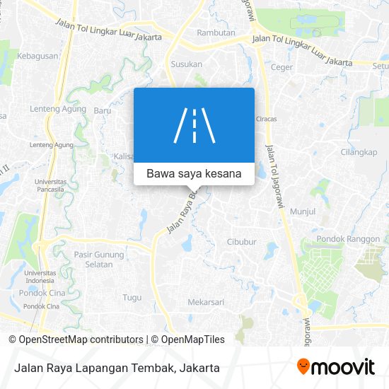 Peta Jalan Raya Lapangan Tembak