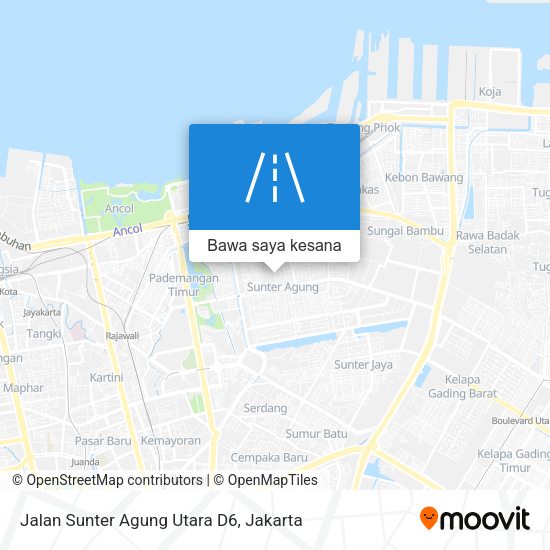 Peta Jalan Sunter Agung Utara D6