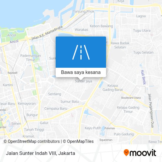 Peta Jalan Sunter Indah VIII