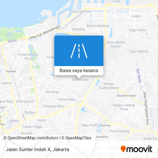 Peta Jalan Sunter Indah X