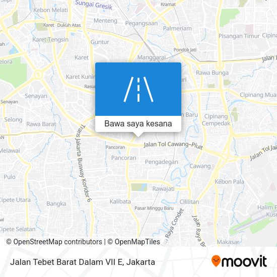 Peta Jalan Tebet Barat Dalam VII E