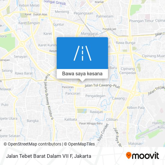 Peta Jalan Tebet Barat Dalam VII F