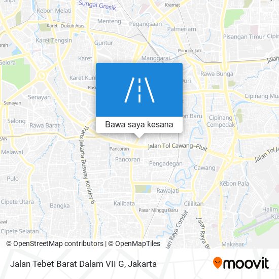 Peta Jalan Tebet Barat Dalam VII G