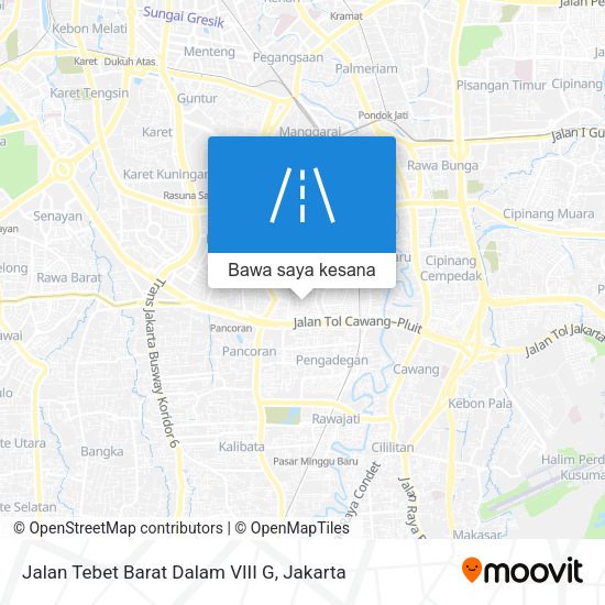 Peta Jalan Tebet Barat Dalam VIII G