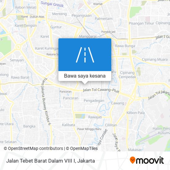 Peta Jalan Tebet Barat Dalam VIII I