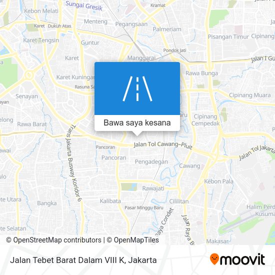 Peta Jalan Tebet Barat Dalam VIII K