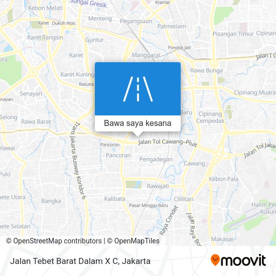 Peta Jalan Tebet Barat Dalam X C