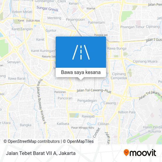 Peta Jalan Tebet Barat VII A