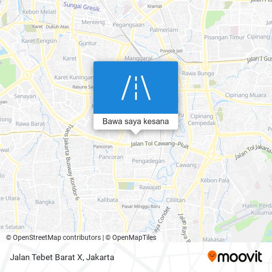 Peta Jalan Tebet Barat X