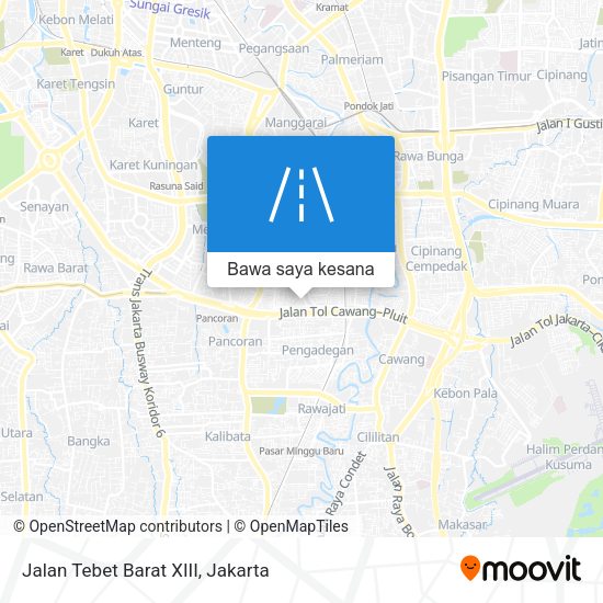 Peta Jalan Tebet Barat XIII