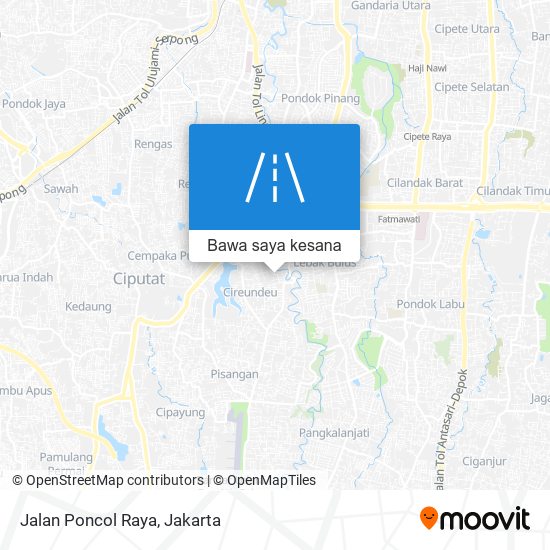 Peta Jalan Poncol Raya