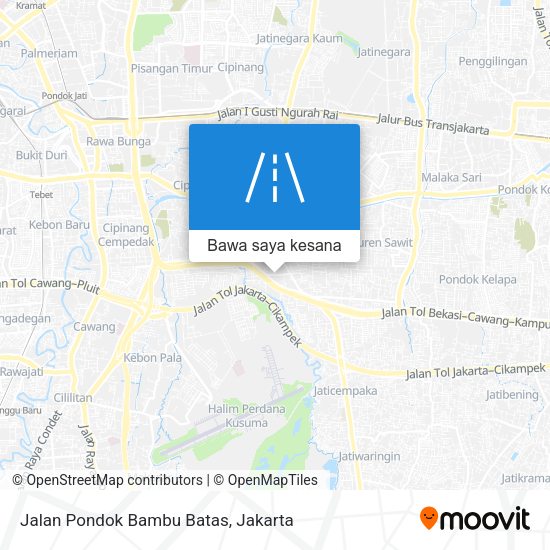 Peta Jalan Pondok Bambu Batas