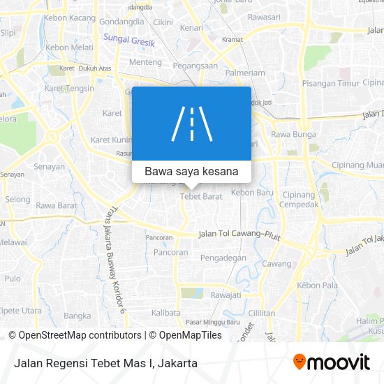 Peta Jalan Regensi Tebet Mas I