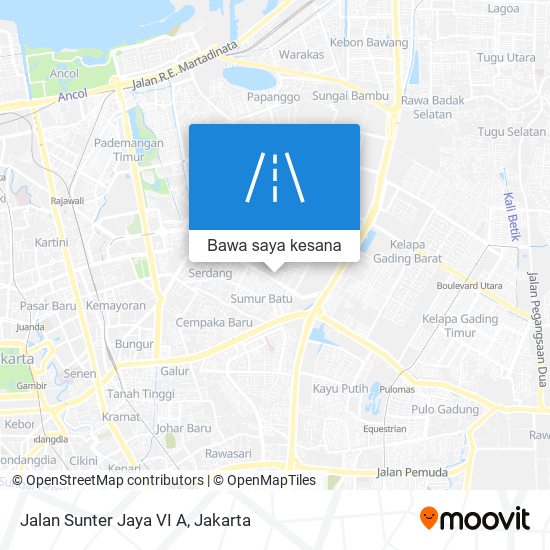 Peta Jalan Sunter Jaya VI A