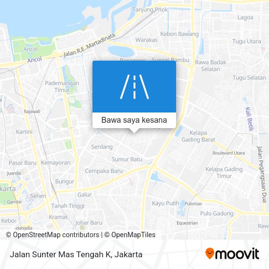 Peta Jalan Sunter Mas Tengah K