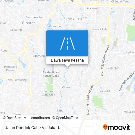 Peta Jalan Pondok Cabe VI