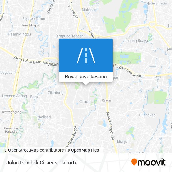 Peta Jalan Pondok Ciracas