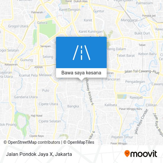 Peta Jalan Pondok Jaya X