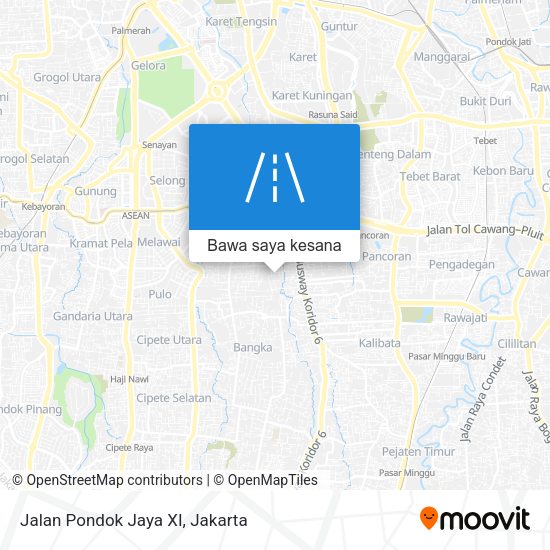 Peta Jalan Pondok Jaya XI