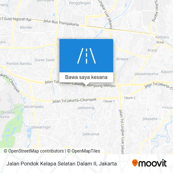 Peta Jalan Pondok Kelapa Selatan Dalam II