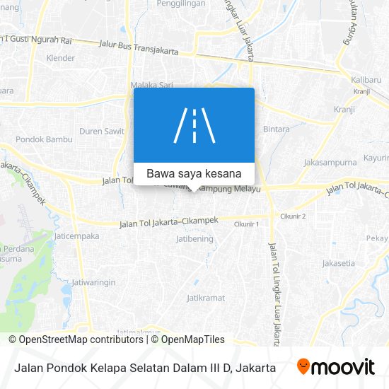 Peta Jalan Pondok Kelapa Selatan Dalam III D