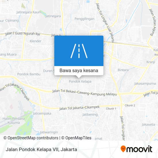 Peta Jalan Pondok Kelapa VII