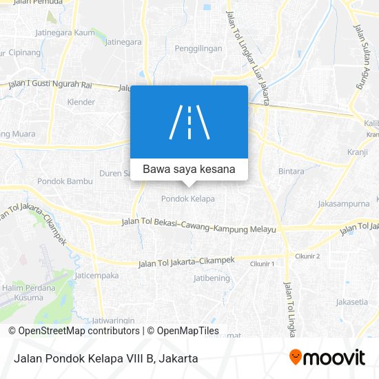 Peta Jalan Pondok Kelapa VIII B