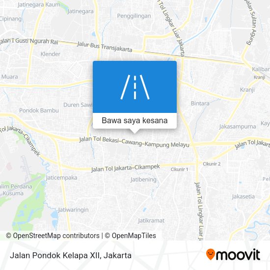 Peta Jalan Pondok Kelapa XII