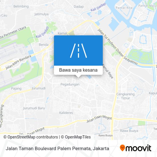 Peta Jalan Taman Boulevard Palem Permata