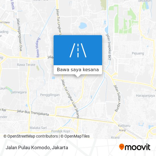 Peta Jalan Pulau Komodo