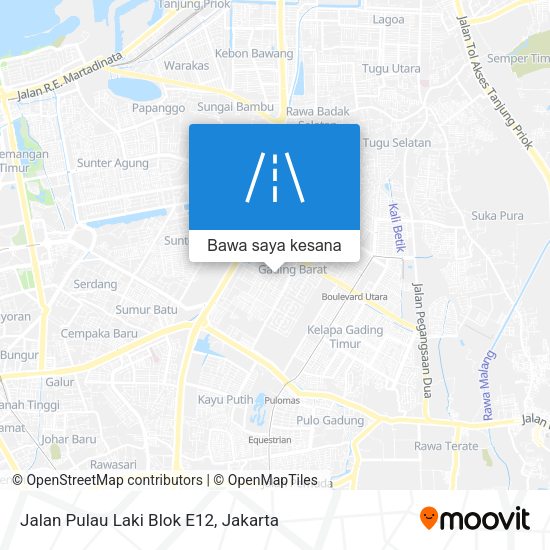 Peta Jalan Pulau Laki Blok E12