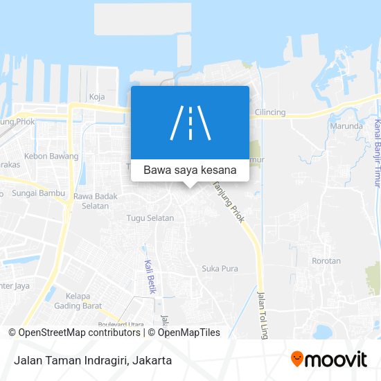 Peta Jalan Taman Indragiri