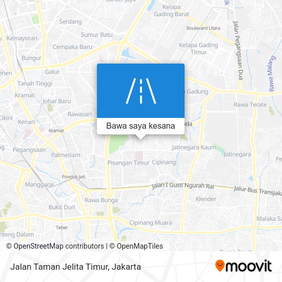 Peta Jalan Taman Jelita Timur