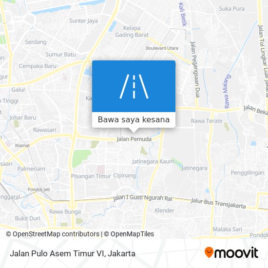 Peta Jalan Pulo Asem Timur VI