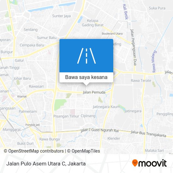 Peta Jalan Pulo Asem Utara C