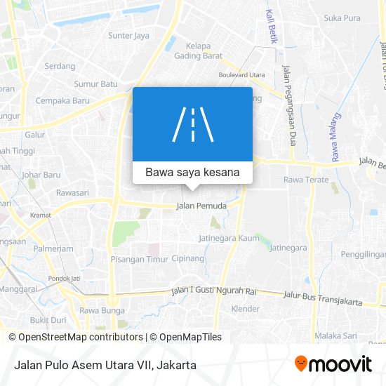 Peta Jalan Pulo Asem Utara VII